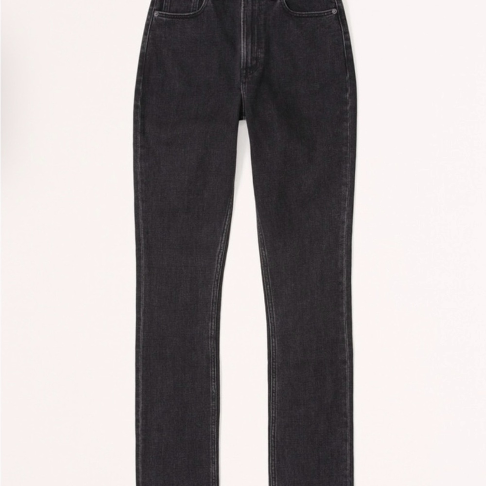 Abercrombie & Fitch Curve Love Ultra High Rise 90s Slim Straight Jean
